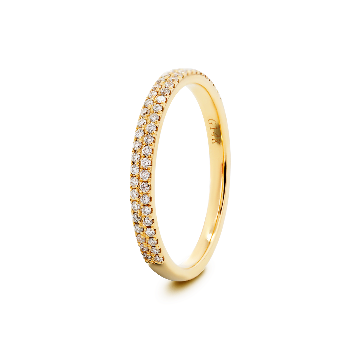 14K Yellow and White Gold 3.5ct Old European Cut Lab Diamond Bezel Engagement Ring with A Round Lab Diamond Double Row Pave Half Eternity Wedding Band - Bridal Ring Set Design 14K Yellow and White Gold 3.5ct Old European Cut Lab Diamond Bezel Engagement Ring with A Round Lab Diamond Double Row Pave Half Eternity Wedding Band - Bridal Ring Set Design