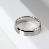 14K Yellow Gold Classic Flat Matte Brushed Men's Wedding Band 18K White Gold 14K Yellow Gold Classic Flat Matte Brushed Men's Wedding Band 18K White Gold