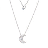 14K Gold Round Brilliant Cut Lab Diamond Five-Stone Moon Pendant Necklace – Bezel Set Diamond Necklace for Men & Women 14K Gold Round Brilliant Cut Lab Diamond Five-Stone Moon Pendant Necklace – Bezel Set Diamond Necklace for Men & Women