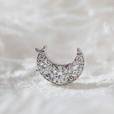 14K Gold Round Brilliant Cut Lab Diamond Five-Stone Moon Pendant Necklace – Bezel Set Diamond Necklace for Men & Women 14K Gold Round Brilliant Cut Lab Diamond Five-Stone Moon Pendant Necklace – Bezel Set Diamond Necklace for Men & Women