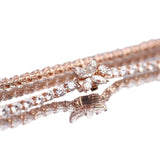 14K White Gold Marquise Cut & Round Cut Lab Diamond Three Prong Buckle Tennis Bracelet 14K White Gold Marquise Cut & Round Cut Lab Diamond Three Prong Buckle Tennis Bracelet