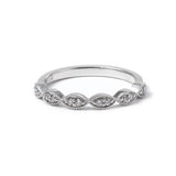 14K White Gold Round Lab Diamond Millegrain Wedding Ring 14K White Gold Round Lab Diamond Millegrain Wedding Ring