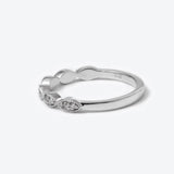 14K White Gold Round Lab Diamond Millegrain Wedding Ring 14K White Gold Round Lab Diamond Millegrain Wedding Ring