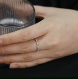14K White Gold Round Lab Diamond Millegrain Wedding Ring 14K White Gold Round Lab Diamond Millegrain Wedding Ring