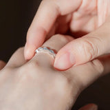 14K White Gold Round Lab Diamond Millegrain Wedding Ring 14K White Gold Round Lab Diamond Millegrain Wedding Ring