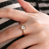 14K Yellow Gold 1.5ct Old Mine Cut Cushion Lab Diamond Basket Solitaire Ring 14K Yellow Gold 1.5ct Old Mine Cut Cushion Lab Diamond Basket Solitaire Ring