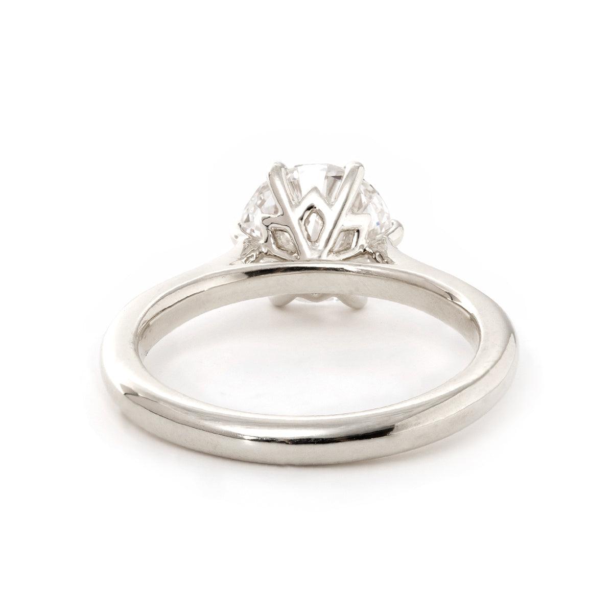 14K Yellow Gold 2 Carat Solitaire Diamond Ring Bridal Set with Round Lab Diamond and Floral Setting 18K White Gold 14K Yellow Gold 2 Carat Solitaire Diamond Ring Bridal Set with Round Lab Diamond and Floral Setting 18K White Gold
