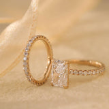 14K Yellow Gold 3ct Radiant Cut Lab Diamond 4 Prongs Basket Setting Bridal Set Rings 14K Yellow Gold 3ct Radiant Cut Lab Diamond 4 Prongs Basket Setting Bridal Set Rings