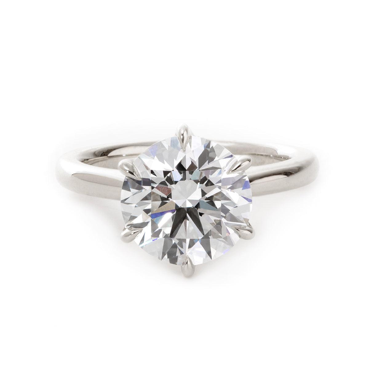14K Yellow Gold 3ct Round Lab Diamond 6 Prongs Floral Setting Bridal Ring Set 14K White Gold 14K Yellow Gold 3ct Round Lab Diamond 6 Prongs Floral Setting Bridal Ring Set 14K White Gold