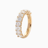 14K Yellow Gold 4*3MM Emerald Cut Lab Diamond U Shaped Pave Half Eternity Band 14K Yellow Gold 4*3MM Emerald Cut Lab Diamond U Shaped Pave Half Eternity Band