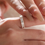 14K Yellow Gold 4*3MM Emerald Cut Lab Diamond U Shaped Pave Half Eternity Band 14K Yellow Gold 4*3MM Emerald Cut Lab Diamond U Shaped Pave Half Eternity Band