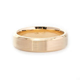 14K Yellow Gold Classic Flat Matte Brushed Men's Wedding Band 14K Yellow Gold Classic Flat Matte Brushed Men's Wedding Band