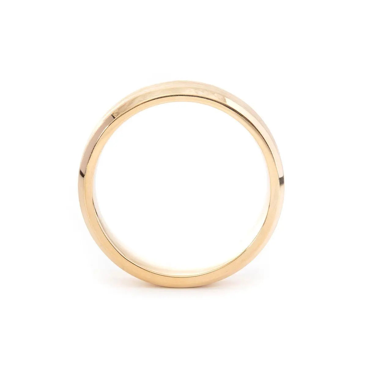 14K Yellow Gold Classic Flat Matte Brushed Men's Wedding Band 14K Yellow Gold Classic Flat Matte Brushed Men's Wedding Band
