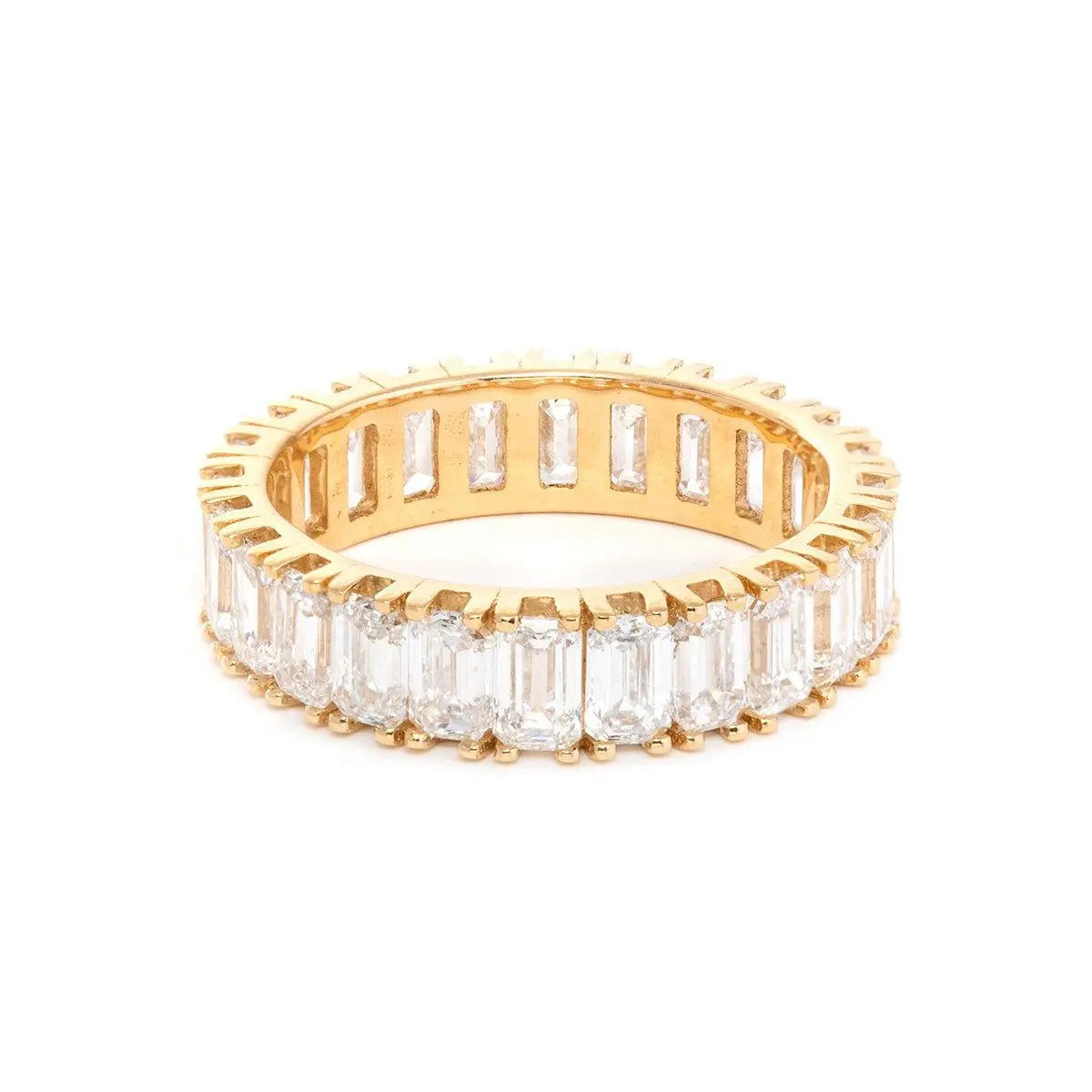 18K Yellow Gold Emerald Cut Lab Diamond Eternity Ring 18K Yellow Gold Emerald Cut Lab Diamond Eternity Ring