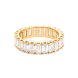 18K Yellow Gold Emerald Cut Lab Diamond Eternity Ring 18K Yellow Gold Emerald Cut Lab Diamond Eternity Ring