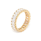 18K Yellow Gold Emerald Cut Lab Diamond Eternity Ring 18K Yellow Gold Emerald Cut Lab Diamond Eternity Ring