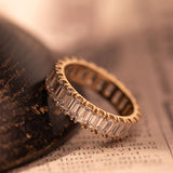 18K Yellow Gold Emerald Cut Lab Diamond Eternity Ring 18K Yellow Gold Emerald Cut Lab Diamond Eternity Ring