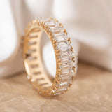 18K Yellow Gold Emerald Cut Lab Diamond Eternity Ring 18K Yellow Gold Emerald Cut Lab Diamond Eternity Ring