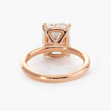18K Rose Gold 3.5ct Elongated Old Mine Cut Lab Diamond Solitaire Ring 18K Rose Gold 3.5ct Elongated Old Mine Cut Lab Diamond Solitaire Ring