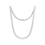 Platinum 23 ct tw Round Brilliant Cut Lab Diamond Four Prong Basket Tennis Chain Necklace Platinum 23 ct tw Round Brilliant Cut Lab Diamond Four Prong Basket Tennis Chain Necklace