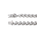 14K White Gold Marquise Cut Lab Diamond Leaf-shaped Design Tennis Bracelet 14K White Gold Marquise Cut Lab Diamond Leaf-shaped Design Tennis Bracelet