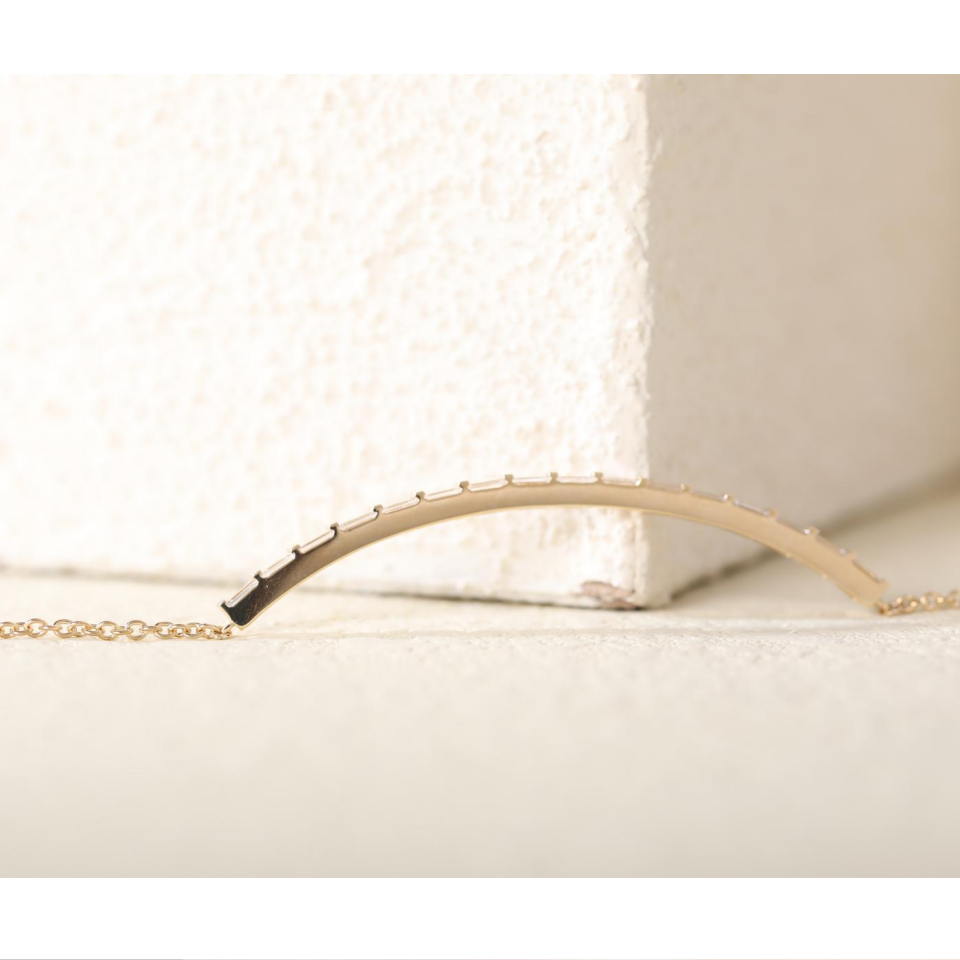 14K Yellow Gold Baguette Cut Lab Diamond Bangle Bracelet 14K Yellow Gold Baguette Cut Lab Diamond Bangle Bracelet