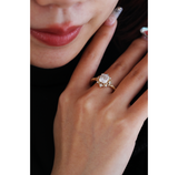 14K Yellow Gold 2.5ct Elongated Cushion Cut Lab Diamond Victoran-Style Ring with Floral Motifs 14K Yellow Gold 2.5ct Elongated Cushion Cut Lab Diamond Victoran-Style Ring with Floral Motifs