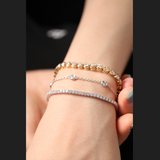 2mm Round Cut Lab Diamond 4 Prong Basket Tennis Bracelet Everyday Essential 2mm Round Cut Lab Diamond 4 Prong Basket Tennis Bracelet Everyday Essential