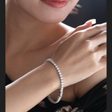 3.8mm Round Cut Lab Diamond 4 Prong Basket Tennis Bracelet Everyday Essential 3.8mm Round Cut Lab Diamond 4 Prong Basket Tennis Bracelet Everyday Essential