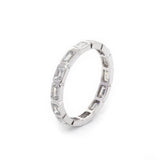 18K White Gold Emerald Cut Lab Diamond Bezel Eternity Ring 18K White Gold Emerald Cut Lab Diamond Bezel Eternity Ring
