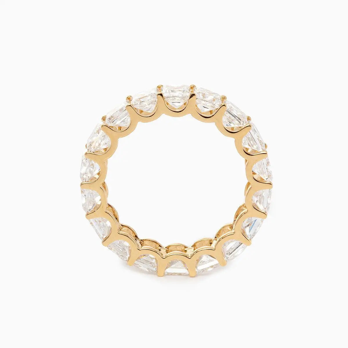18K Yellow Gold Princess Cut Lab Diamond Eternity Band 18K Yellow Gold Princess Cut Lab Diamond Eternity Band