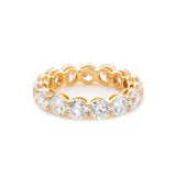 18K Yellow Gold Round Lab Diamond Shared Prong Setting Eternity Ring 18K Yellow Gold Round Lab Diamond Shared Prong Setting Eternity Ring