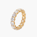 18K Yellow Gold Round Lab Diamond Shared Prong Setting Eternity Ring 18K Yellow Gold Round Lab Diamond Shared Prong Setting Eternity Ring