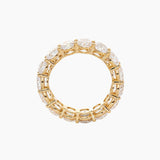 18K Yellow Gold Round Lab Diamond Shared Prong Setting Eternity Ring 18K Yellow Gold Round Lab Diamond Shared Prong Setting Eternity Ring