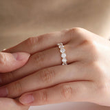 18K Yellow Gold Round Lab Diamond Shared Prong Setting Eternity Ring 18K Yellow Gold Round Lab Diamond Shared Prong Setting Eternity Ring