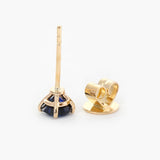 18K Yellow Gold 2ct tw Round Sapphire Stud Earrings 18K Yellow Gold 2ct tw Round Sapphire Stud Earrings