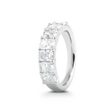 Platinum Radiant Cut Lab Diamond 7 Stone Half Eternity Ring Platinum Radiant Cut Lab Diamond 7 Stone Half Eternity Ring
