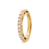 18K Yellow Gold Round Cut Lab Diamond Millegrain and Foral Design Eternity Ring 18K Yellow Gold Round Cut Lab Diamond Millegrain and Foral Design Eternity Ring