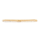 18K Yellow Gold Round Brilliant Cut Lab Diamond Three Prong Tennis Bracelet 18K Yellow Gold Round Brilliant Cut Lab Diamond Three Prong Tennis Bracelet