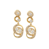 14K Yellow Gold Round Lab Diamond Celestial Ring-Inspired Stud Earrings 14K Yellow Gold Round Lab Diamond Celestial Ring-Inspired Stud Earrings