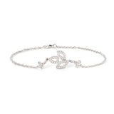 14K White Gold Round Lab Diamond Cluster Chain Bracelet 14K White Gold Round Lab Diamond Cluster Chain Bracelet