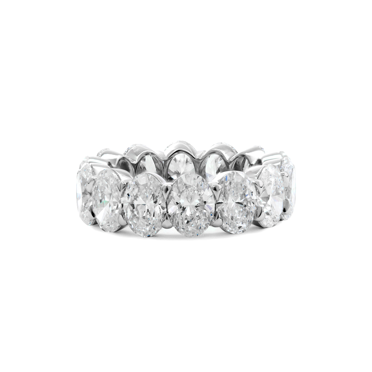 14K White Gold 7*5mm Oval Cut Lab Diamond Eternity Ring 14K White Gold 7*5mm Oval Cut Lab Diamond Eternity Ring
