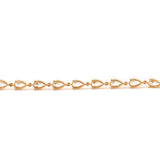 18K Yellow Gold Pear Lab Diamond 9 Stone Chain Bracelet 18K Yellow Gold Pear Lab Diamond 9 Stone Chain Bracelet