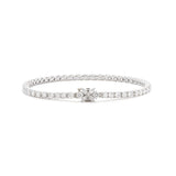 14K White Gold Marquise Cut & Round Cut Lab Diamond Three Prong Buckle Tennis Bracelet 14K White Gold Marquise Cut & Round Cut Lab Diamond Three Prong Buckle Tennis Bracelet