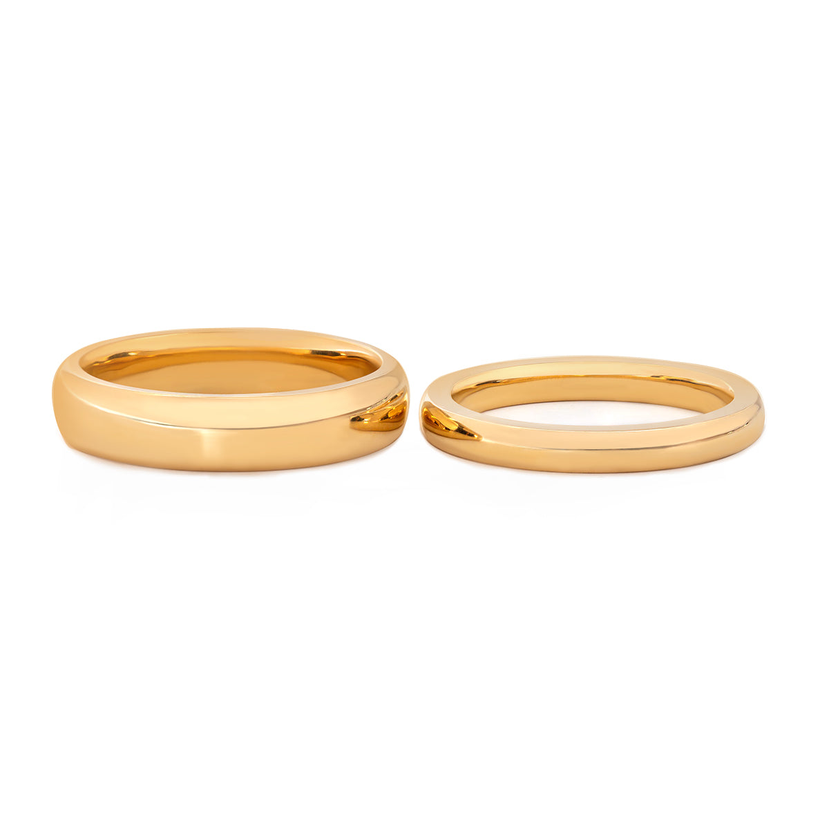 18K Yellow Gold Wedding Band Set 18K Yellow Gold Wedding Band Set