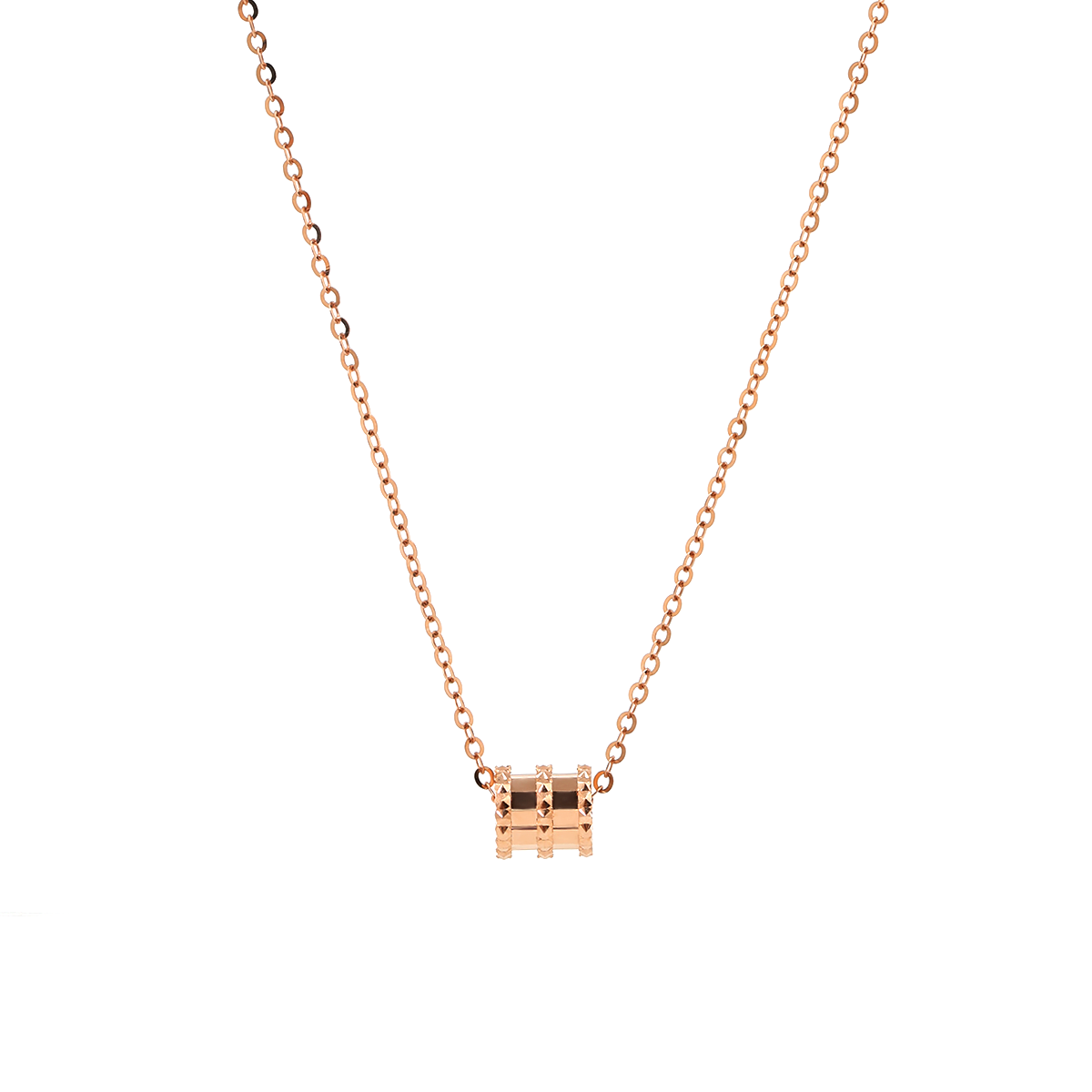 14K Rose Gold Lucky Roller Pendant Necklace 14K Rose Gold Lucky Roller Pendant Necklace