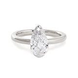 14K Yellow and White Gold 2ct Pear Cut Lab Diamond Half Bezel Solitaire Ring 14K Yellow and White Gold 2ct Pear Cut Lab Diamond Half Bezel Solitaire Ring