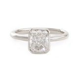 14K Yellow Gold 1.5ct Radiant Cut Lab Diamond Bezel Setting Solitaire Ring 14K Yellow Gold 1.5ct Radiant Cut Lab Diamond Bezel Setting Solitaire Ring