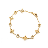 18K Yellow Gold Round Lab Diamond Fancy Shape Station Bracelet 18K Yellow Gold Round Lab Diamond Fancy Shape Station Bracelet