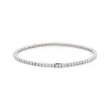 Platinum Round Brilliant Cut Diamond 4 Prong Basket Tennis Bracelet Platinum Round Brilliant Cut Diamond 4 Prong Basket Tennis Bracelet